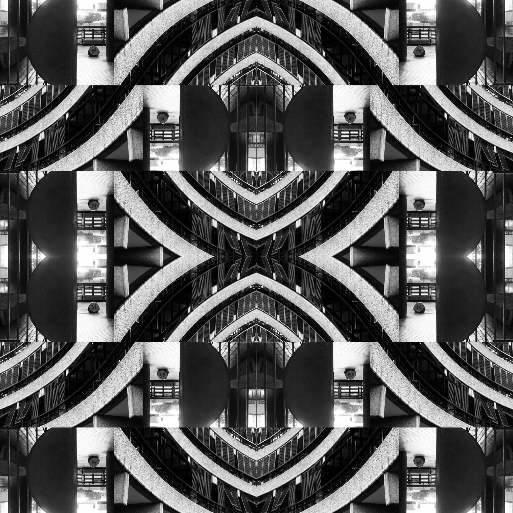 Hsu Yun Chin Abstract Photograph – Schwarz-Weiß-Fotografie „Brutalism -Barbican Centre, London No10“, 2021