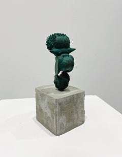 Aesthetic of Fear No1, Bronze Green Patina Scuplture