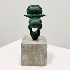Aesthetic of Fear No1, Bronze Green Patina Scuplture