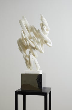 White Marble＆Stainless Sculpture "Chaos Theory-Cumulation", 2020