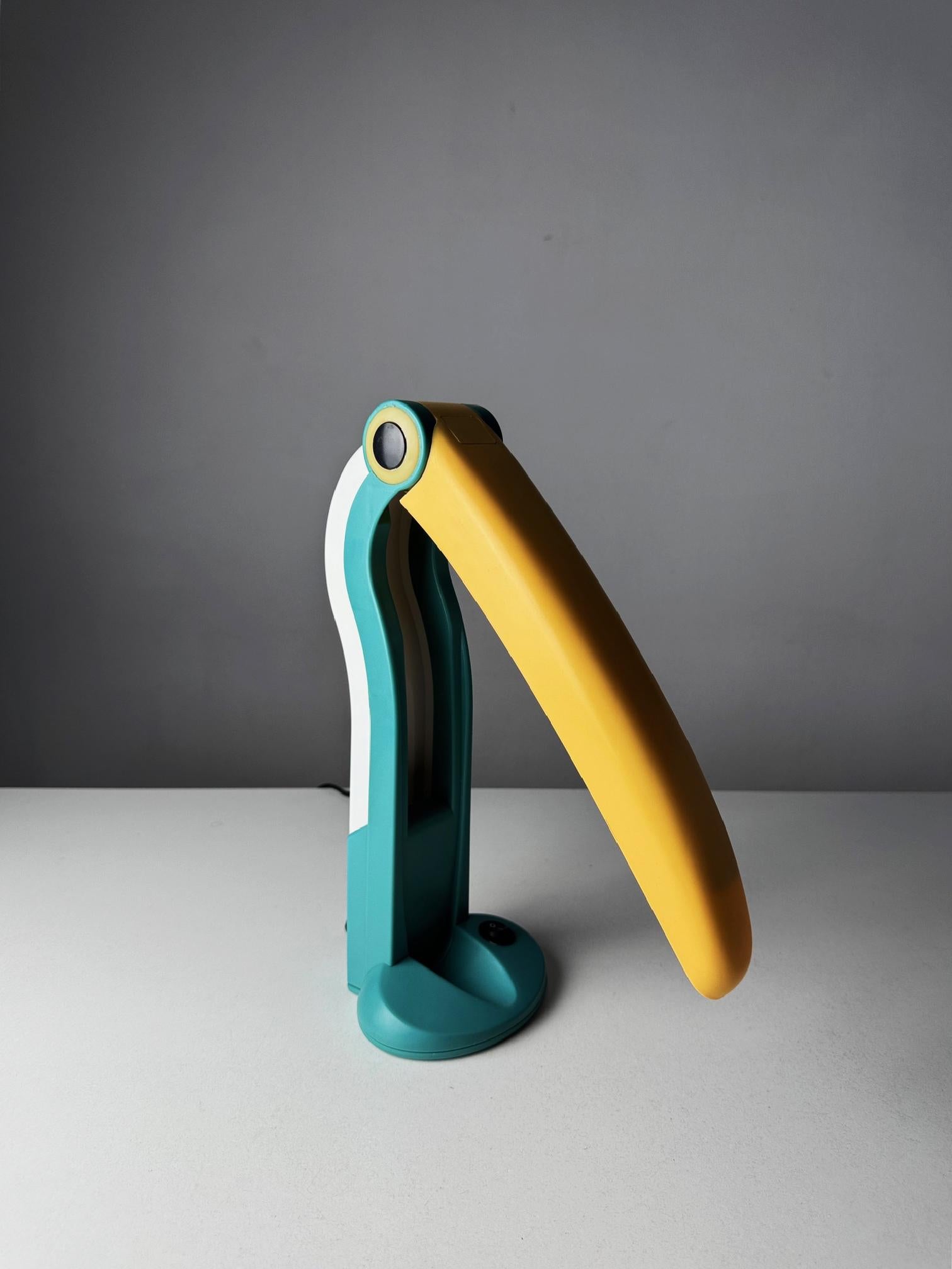 Mid-Century Modern H.T. Huang Toucan Lamp for Huanglite – Yellow & Green