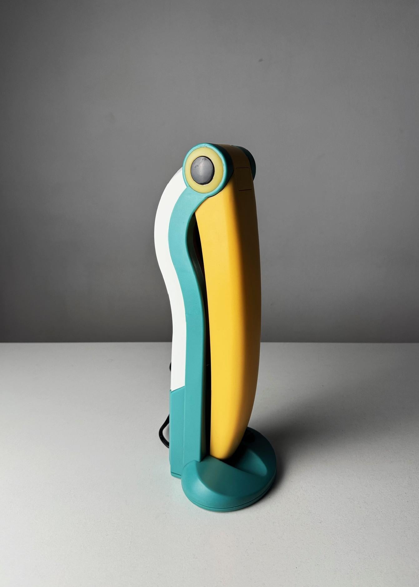 Late 20th Century H.T. Huang Toucan Lamp for Huanglite – Yellow & Green