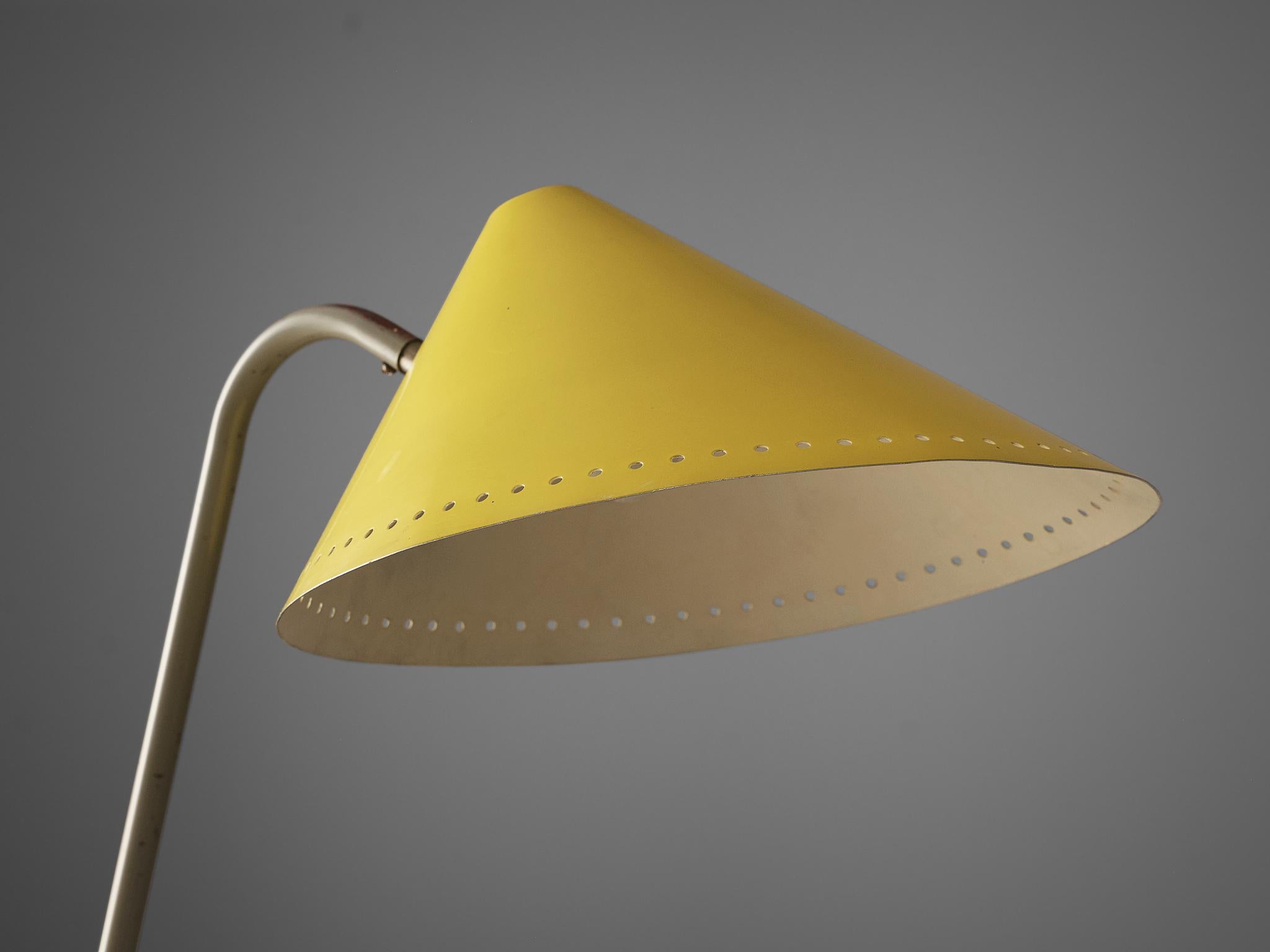 Mid-Century Modern H.Th.A.Busquet for Hala Zeist Floor Lamp in Metal