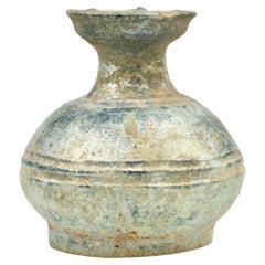 Antique Hu Shape Green-Glazed Vase, Han Dynasty(206 BC - 220 AD)