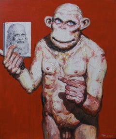 Chinese Contemporary Art by Hua Qing - Me and Da Vinci