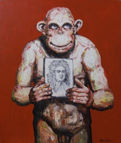 Chinese Contemporary Art by Hua Qing - Me and Newton