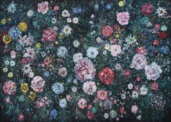 Arte contemporanea cinese di Hua Qing - Cielo stellato di fiori