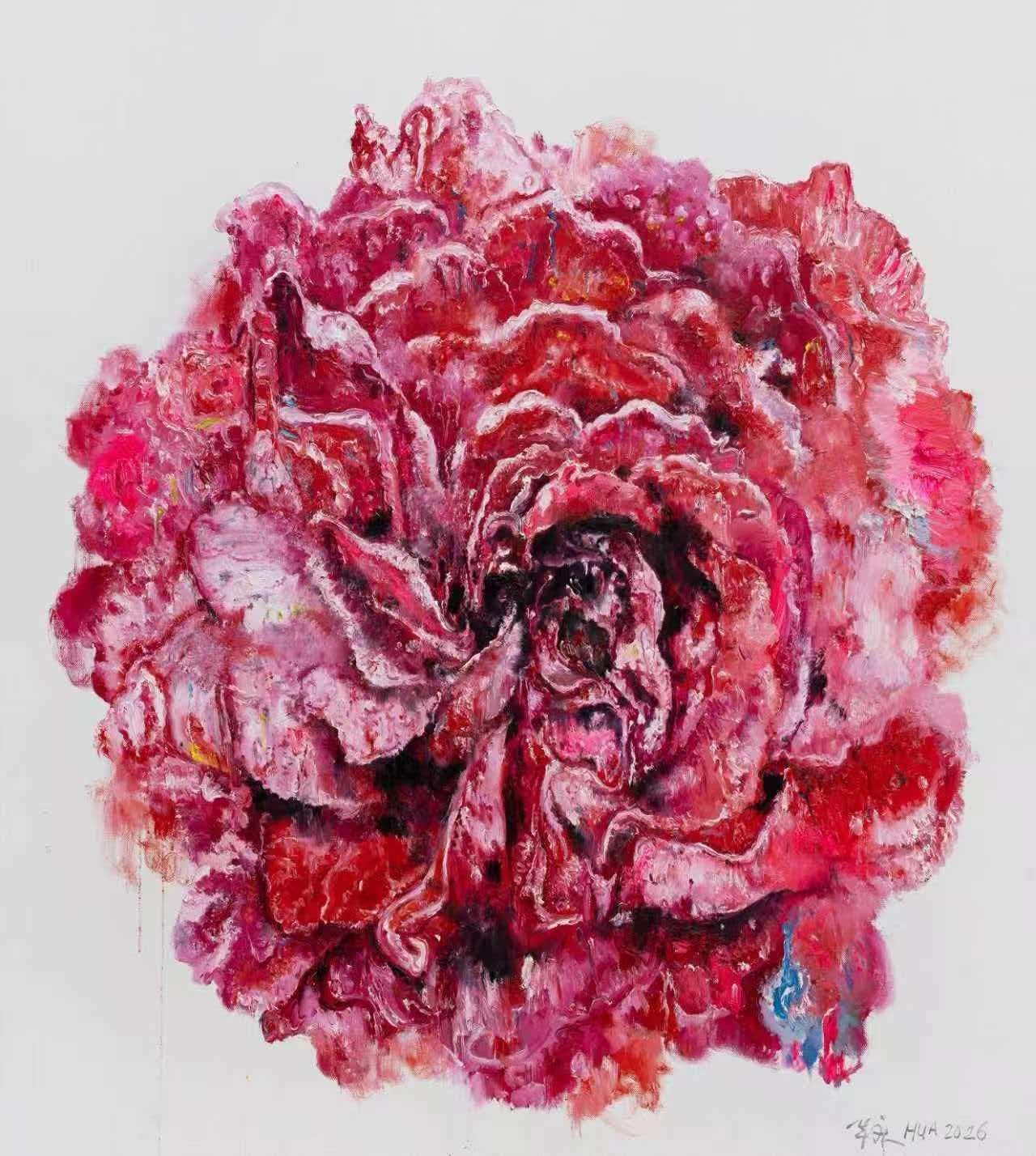 Zeitgenössische chinesische Kunst von Hua Qing – Das Universum ist eine riesige Blume