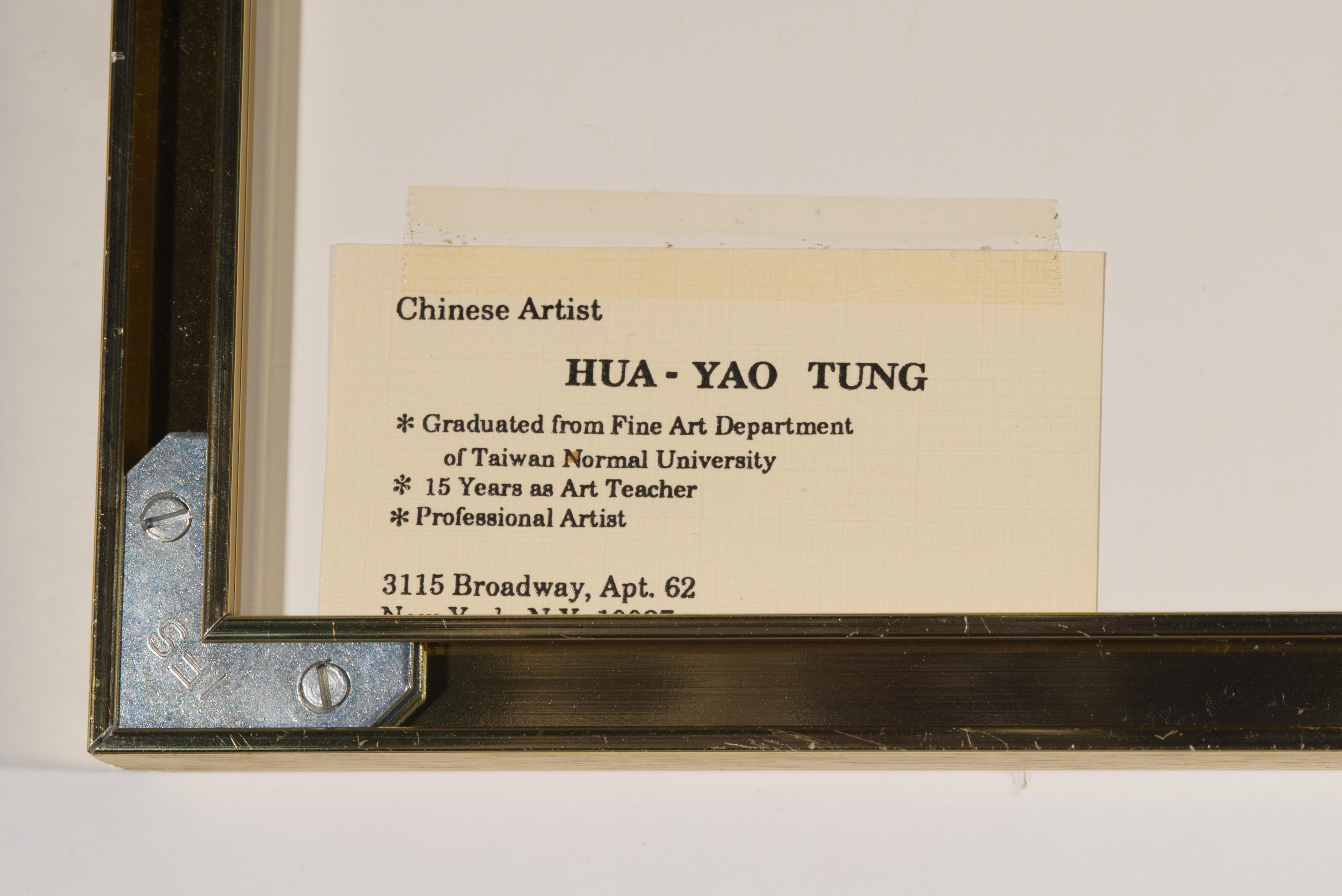 20th Century Hua-Yao Tung Exotic Birds, Framed Mixed Media Art, 1980s For Sale