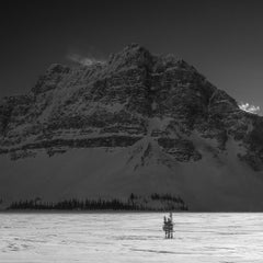 Characters of Snow #9 - Bow Lake, Alberta - black and white photography