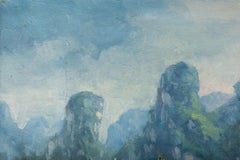 Hualin Li Contemporary Art Original Oil Painting "Guilin Landscape 1"
