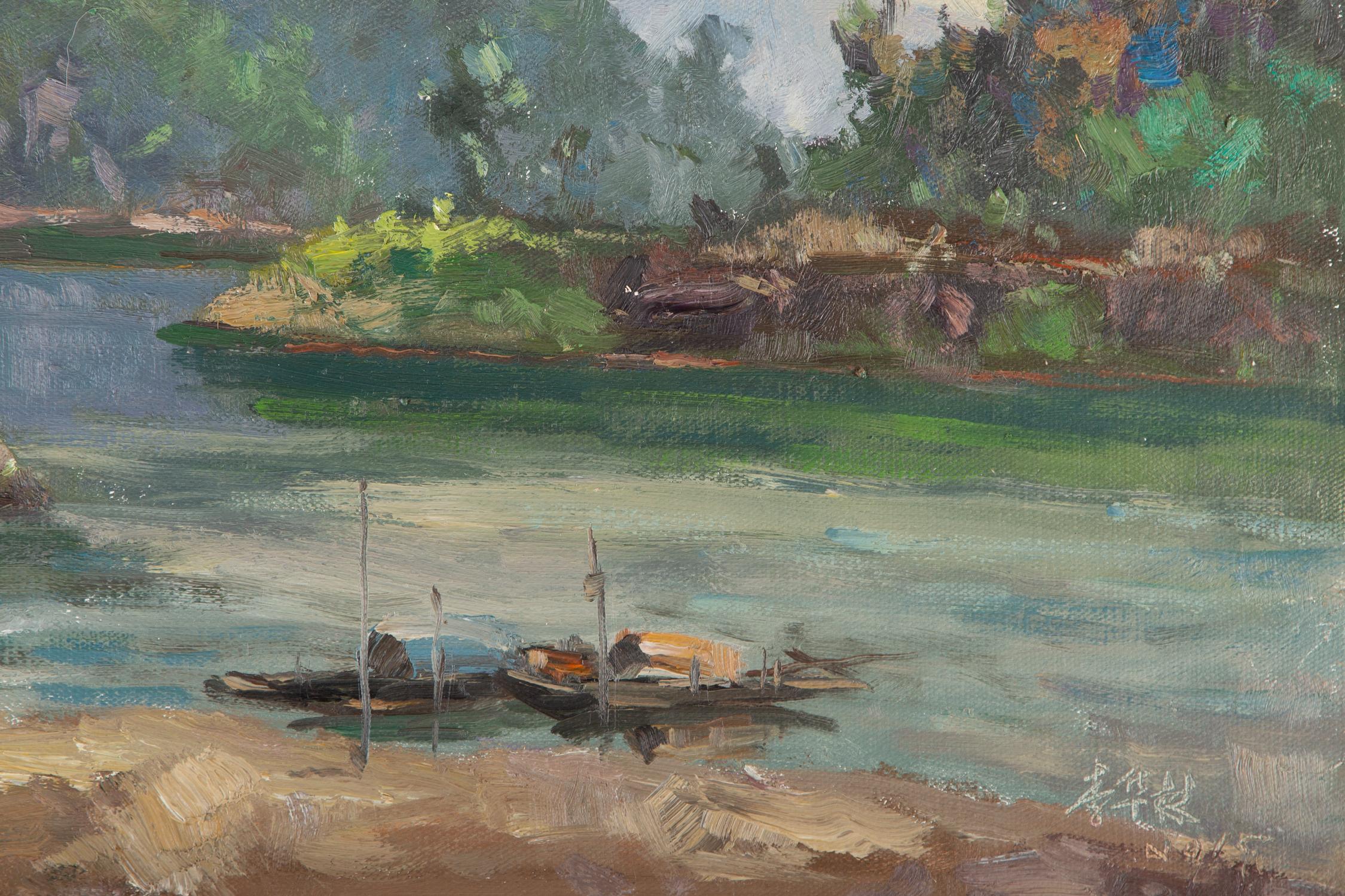 Hualin Li Impresionista Óleo original sobre lienzo 