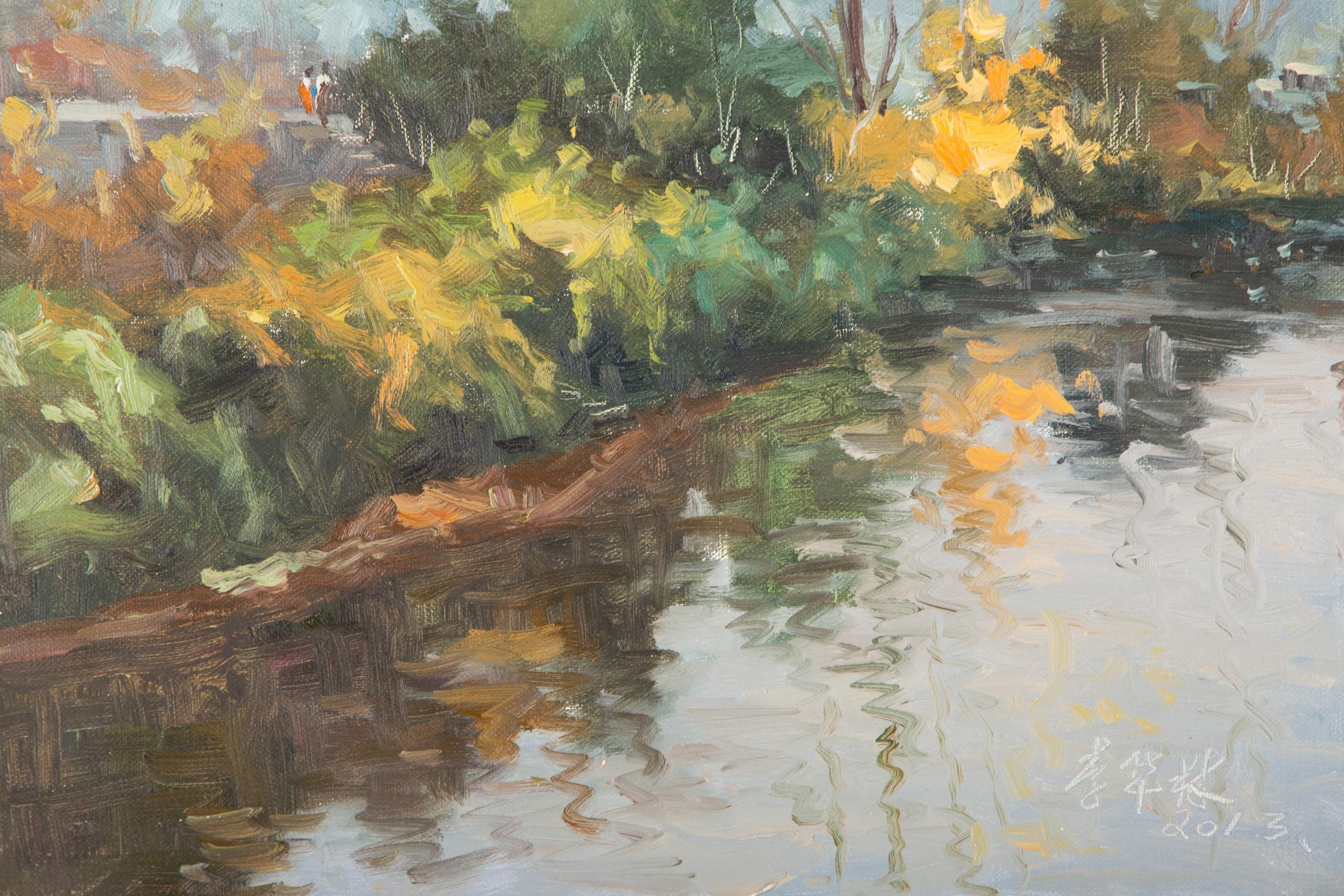 Hualin Li Impresionista Óleo original sobre lienzo 