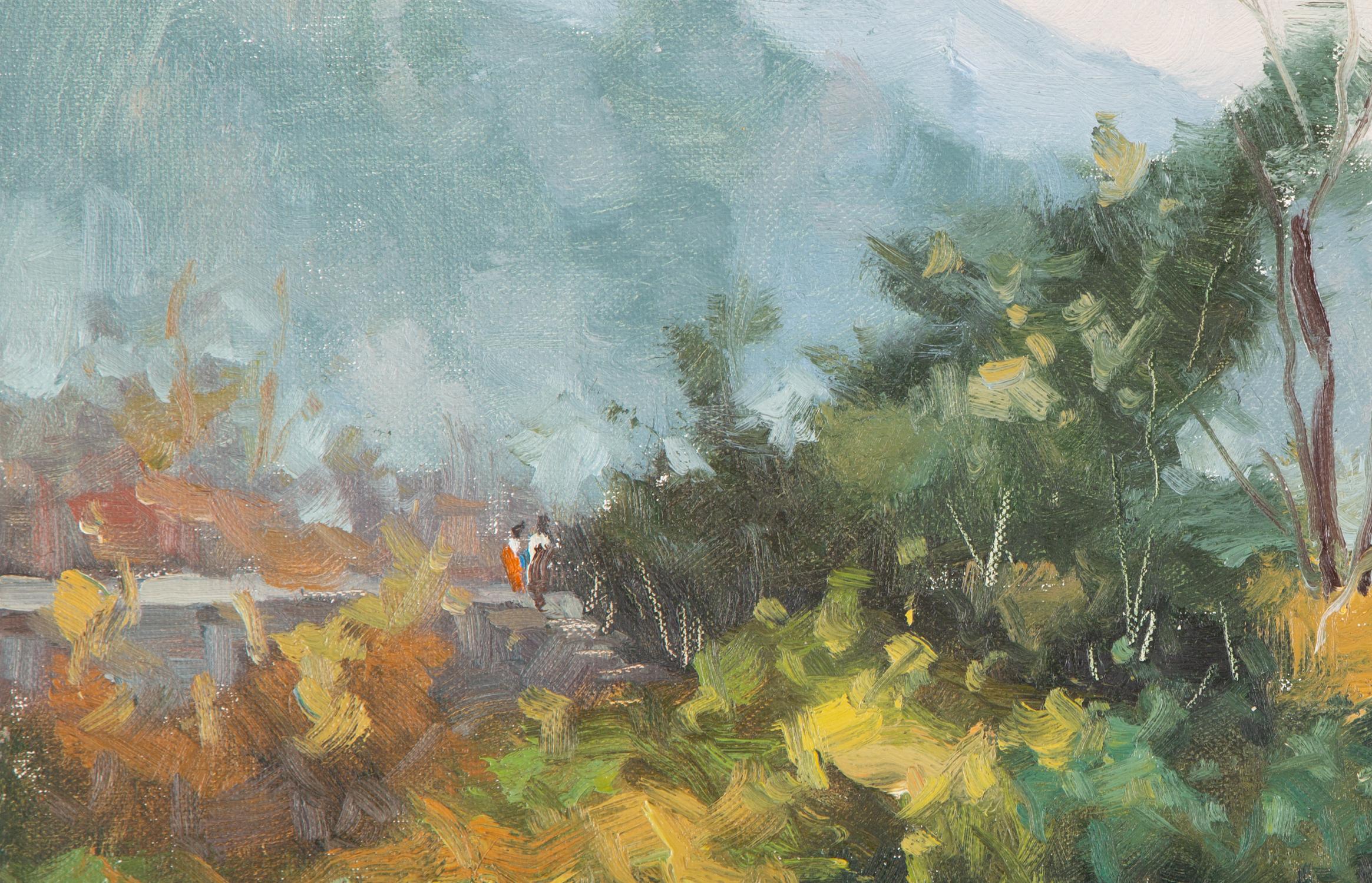 Hualin Li Impresionista Óleo original sobre lienzo 