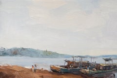 Hualin Li Impressionist Original Oil Painting "Pier"