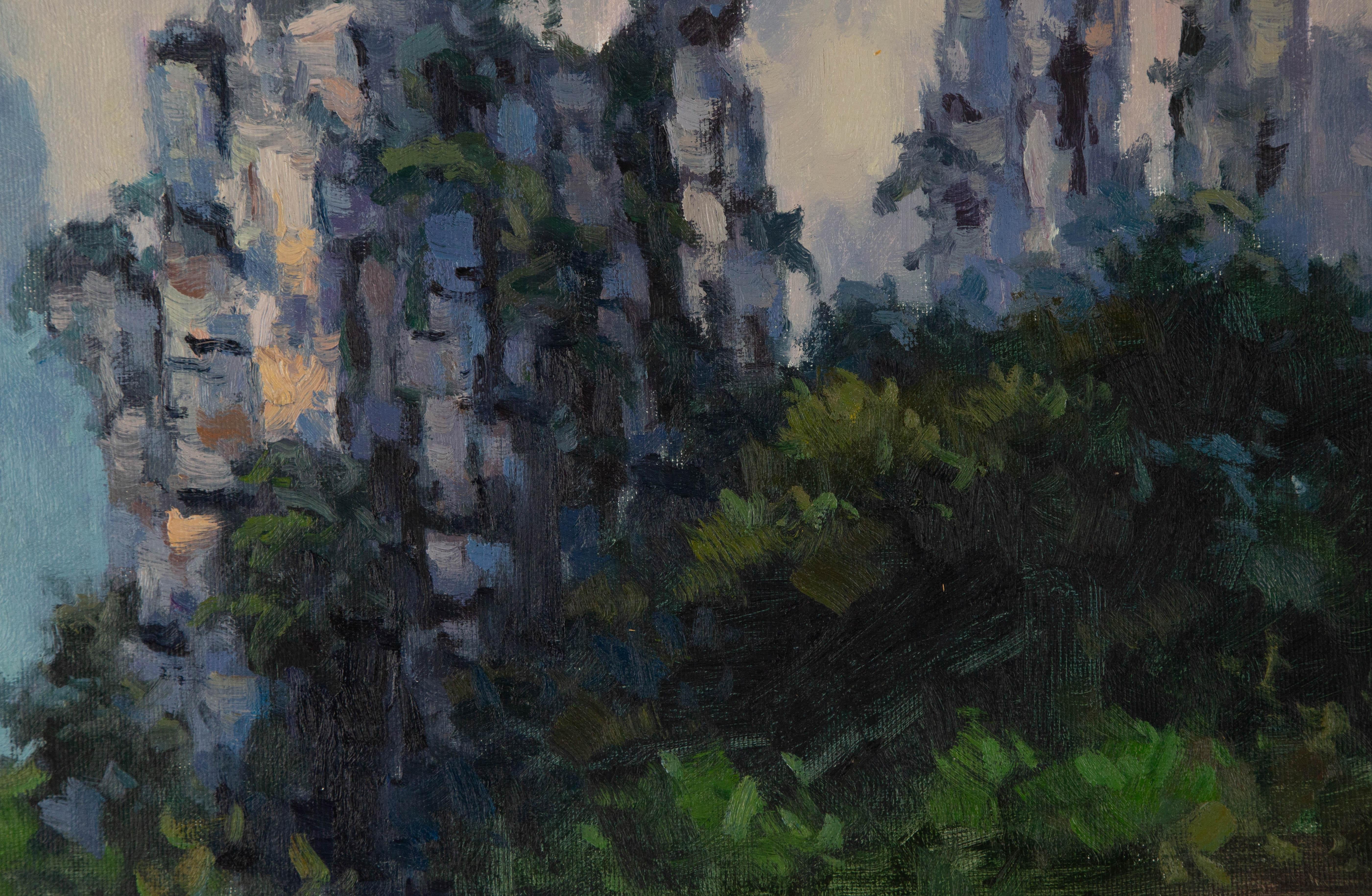 Hualing Li Huile impressionniste originale sur toile 