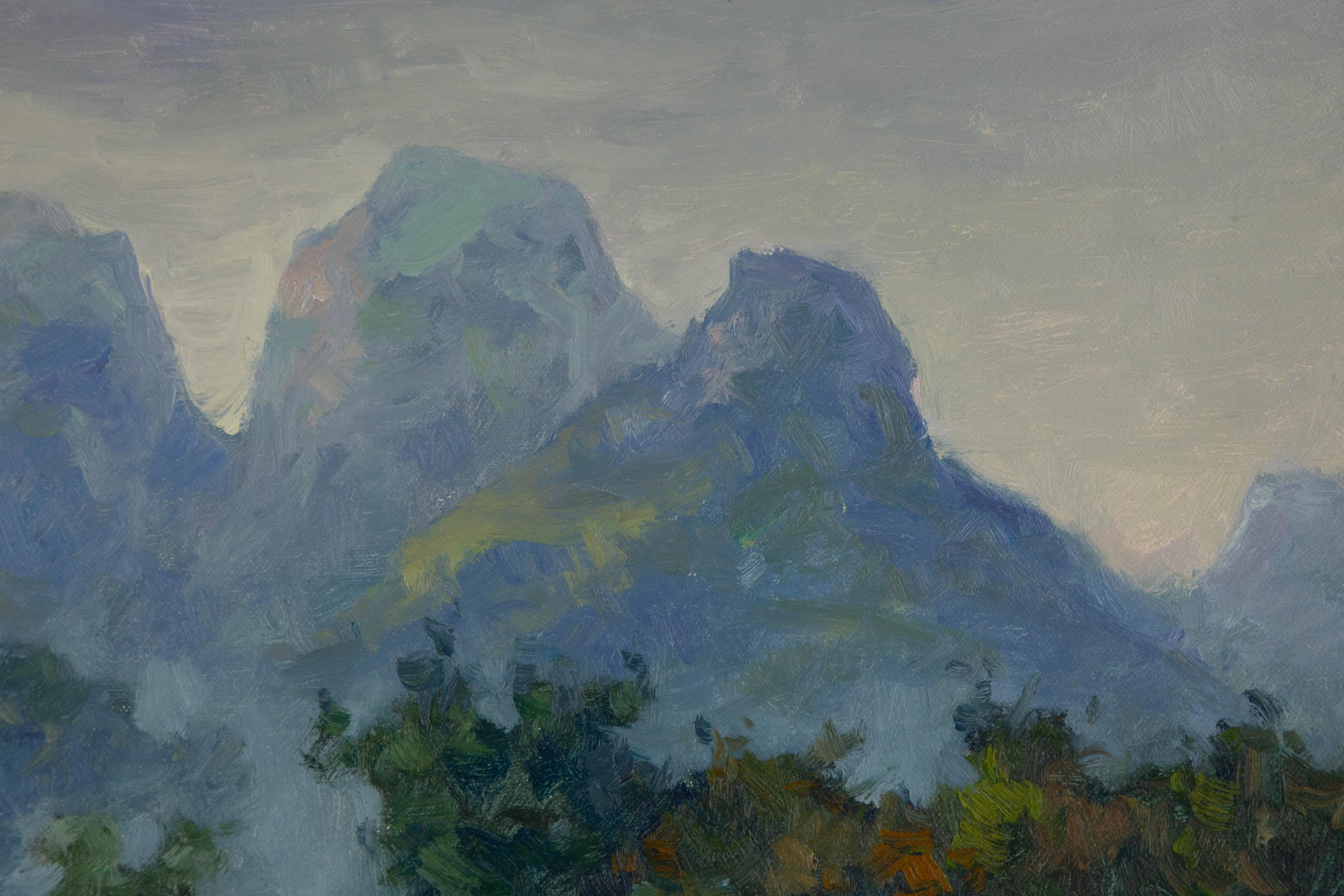 Hualing Li Olio su tela originale impressionista 