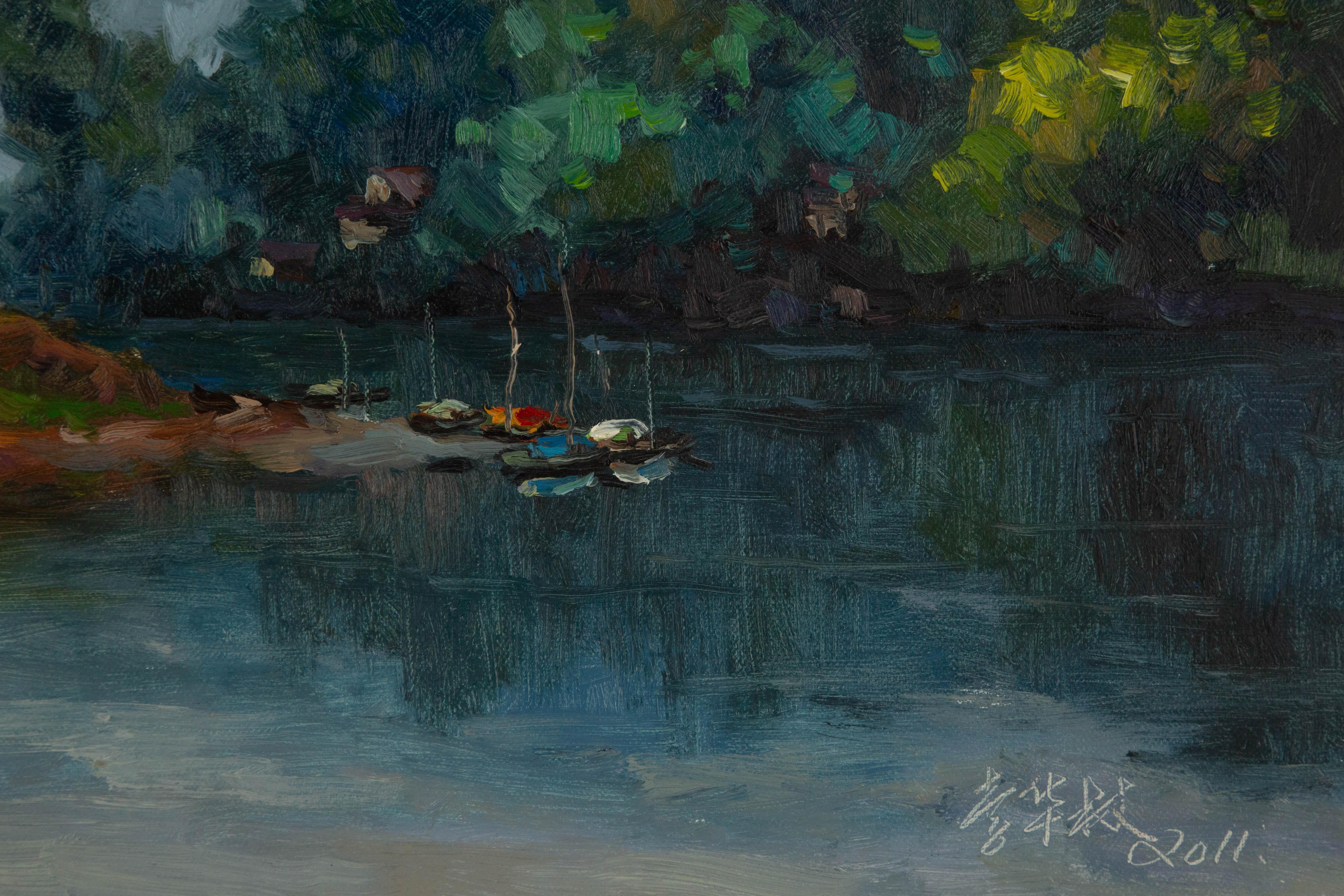 Hualing Li Olio su tela originale impressionista 