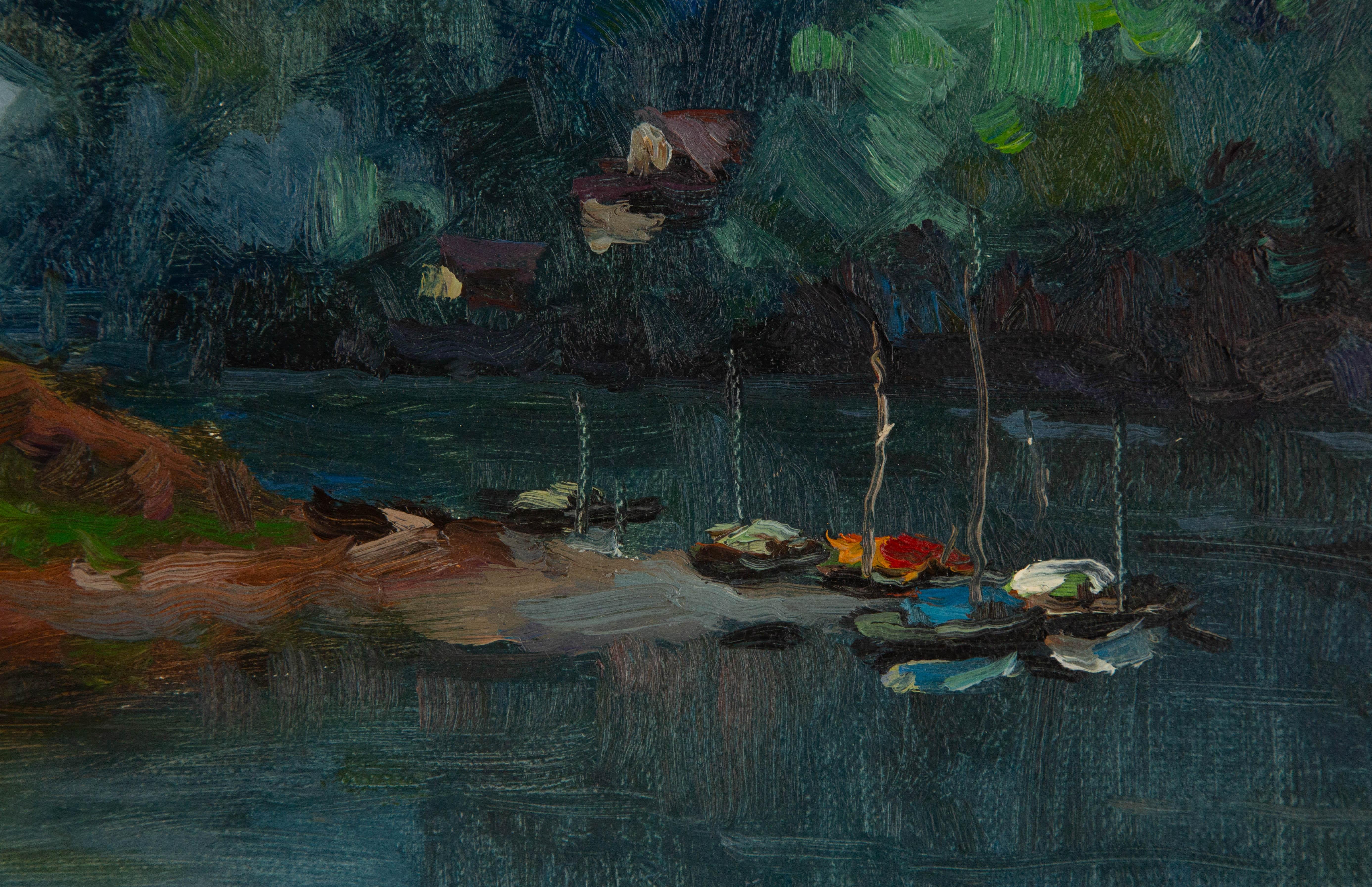 Hualing Li Olio su tela originale impressionista 