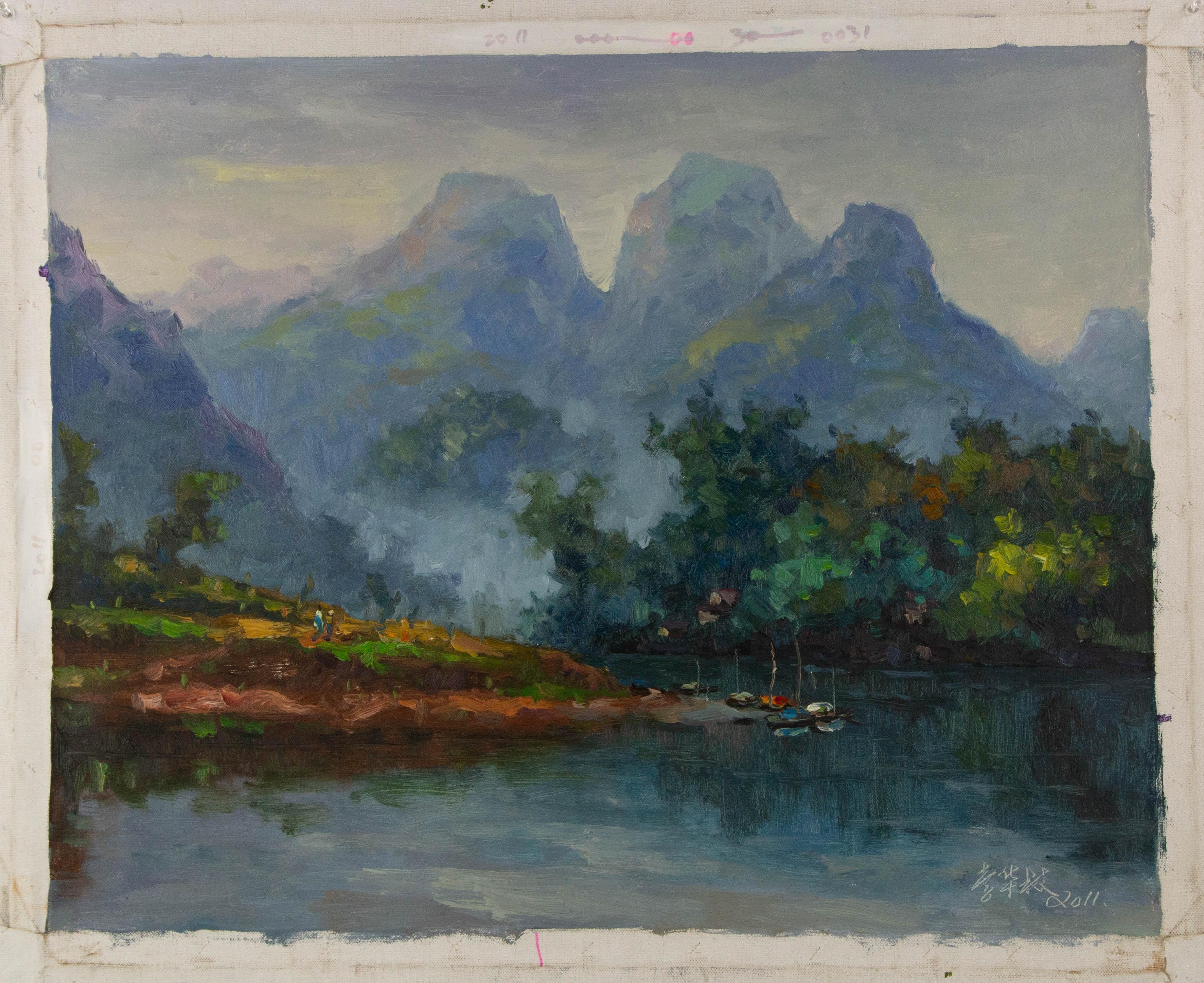 Hualing Li Olio su tela originale impressionista 