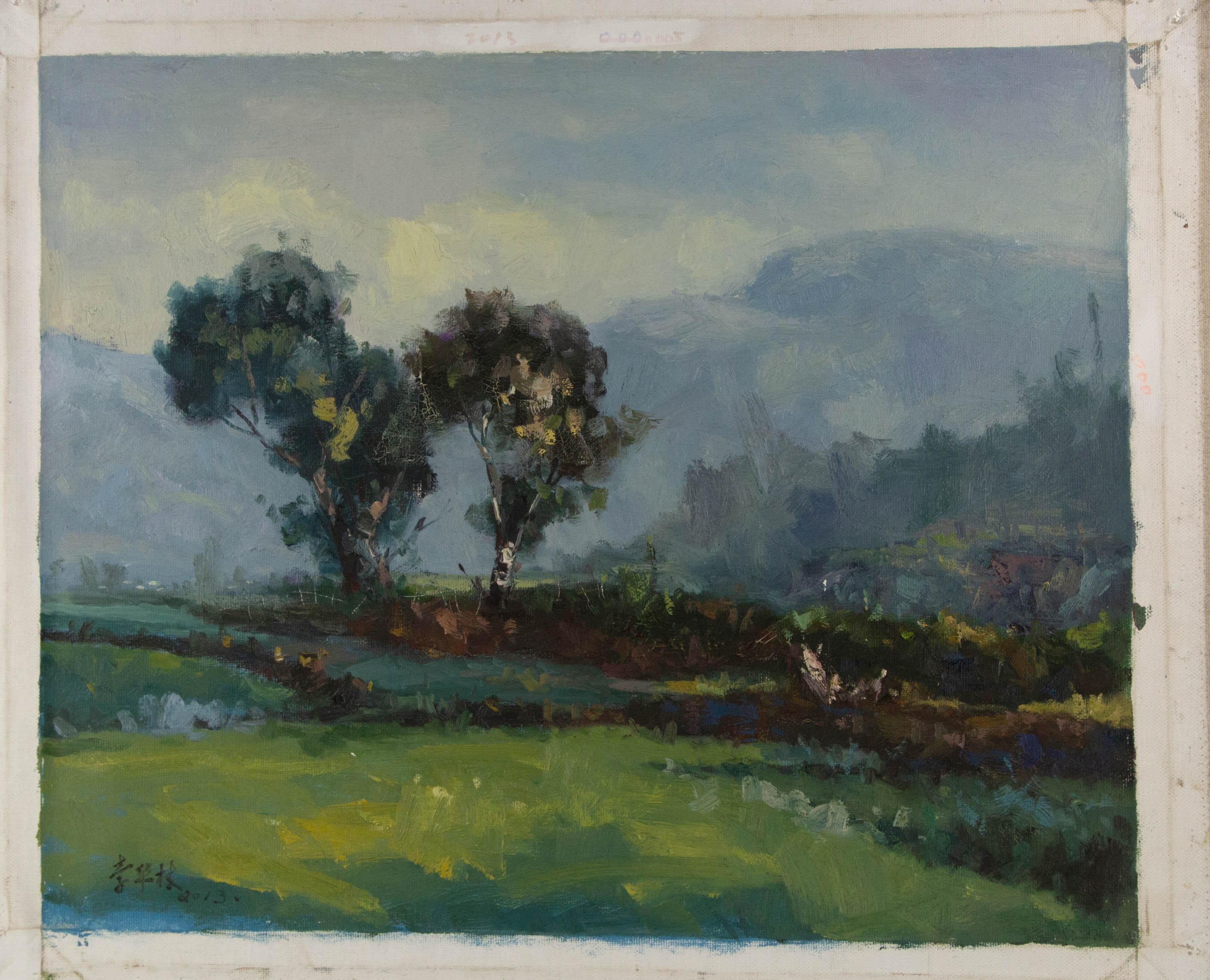 Hualing Li Impressionista Olio originale su tela 