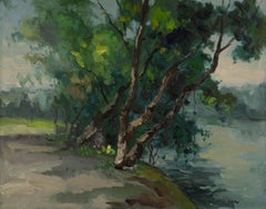 Hualing Li Pintura al óleo original impresionista "Lackview"