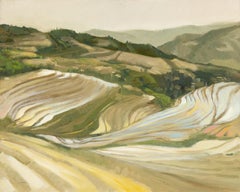 Huang Dongxing Paesaggio Olio Originale Su Tela "Terrazze"