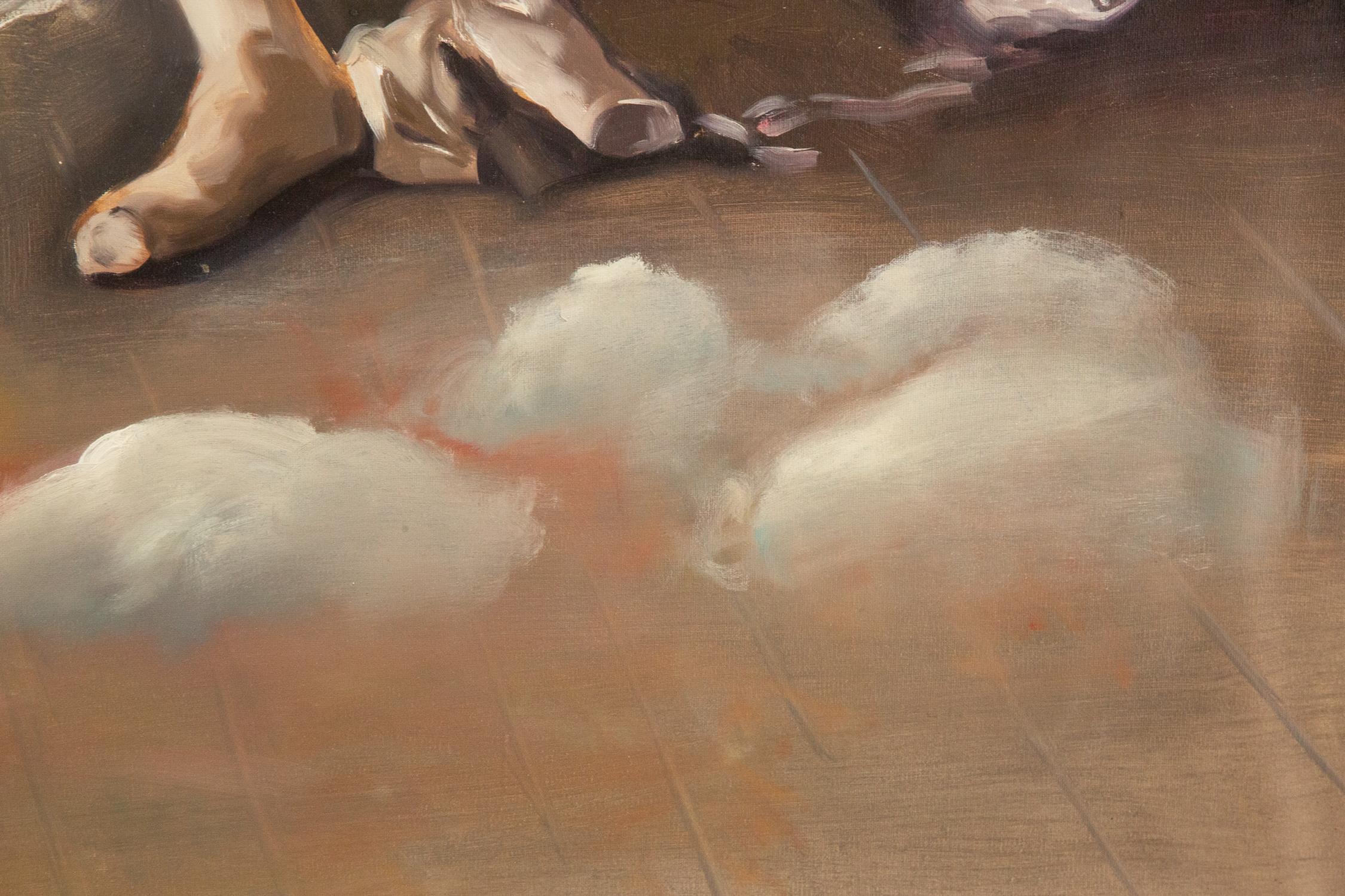 Huang Dongxing, huile sur toile originale « Nuages flottants » en vente 4