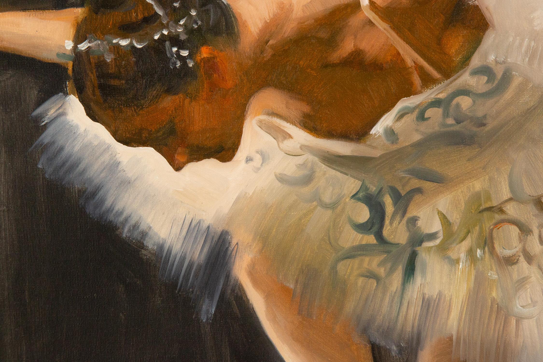 Huang Dongxing, Porträt, Original-Ölgemälde „Ballet VI“, Huang Dongxing im Angebot 10