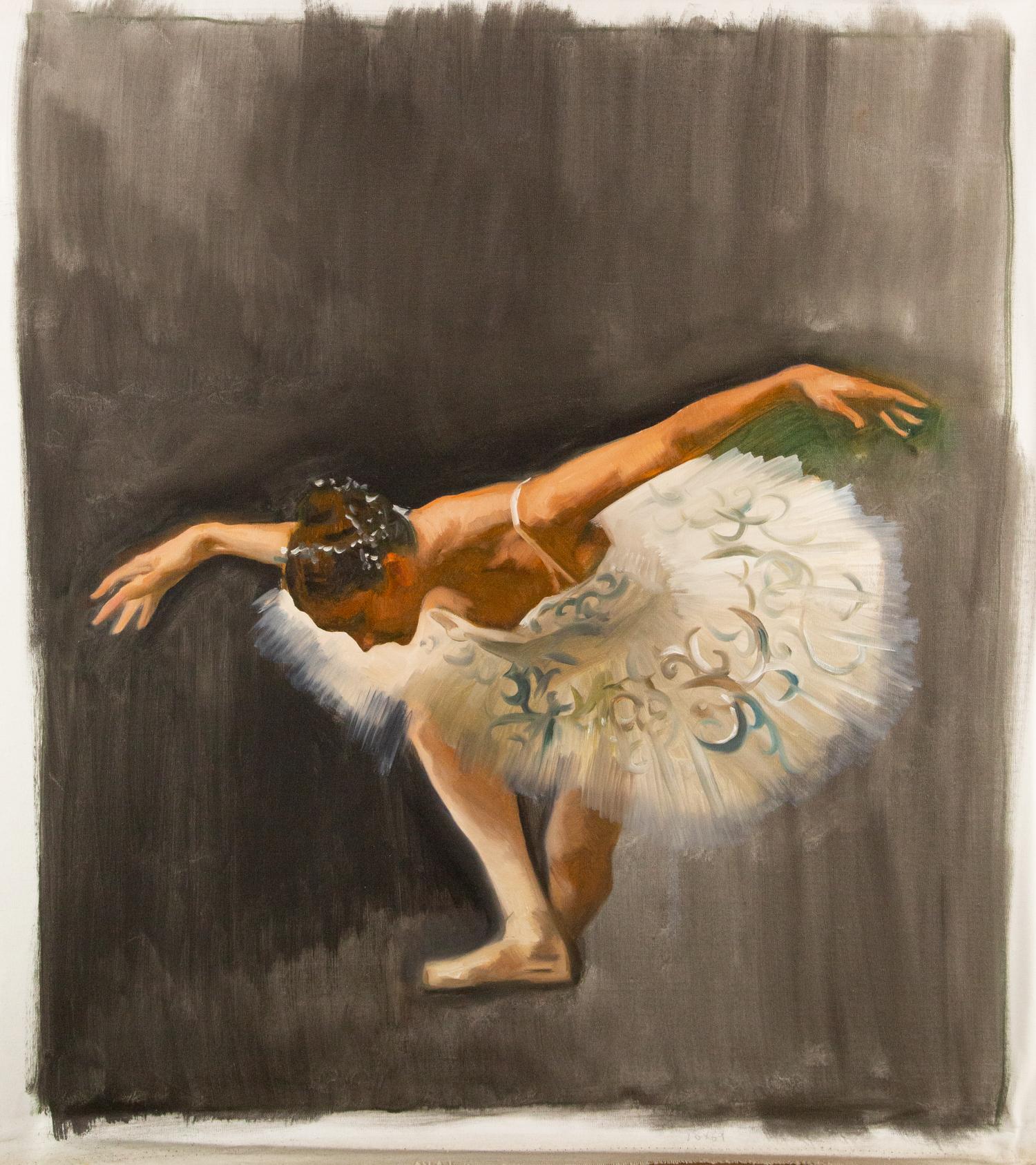 Huang Dongxing, Porträt, Original-Ölgemälde „Ballet VI“, Huang Dongxing im Angebot 1