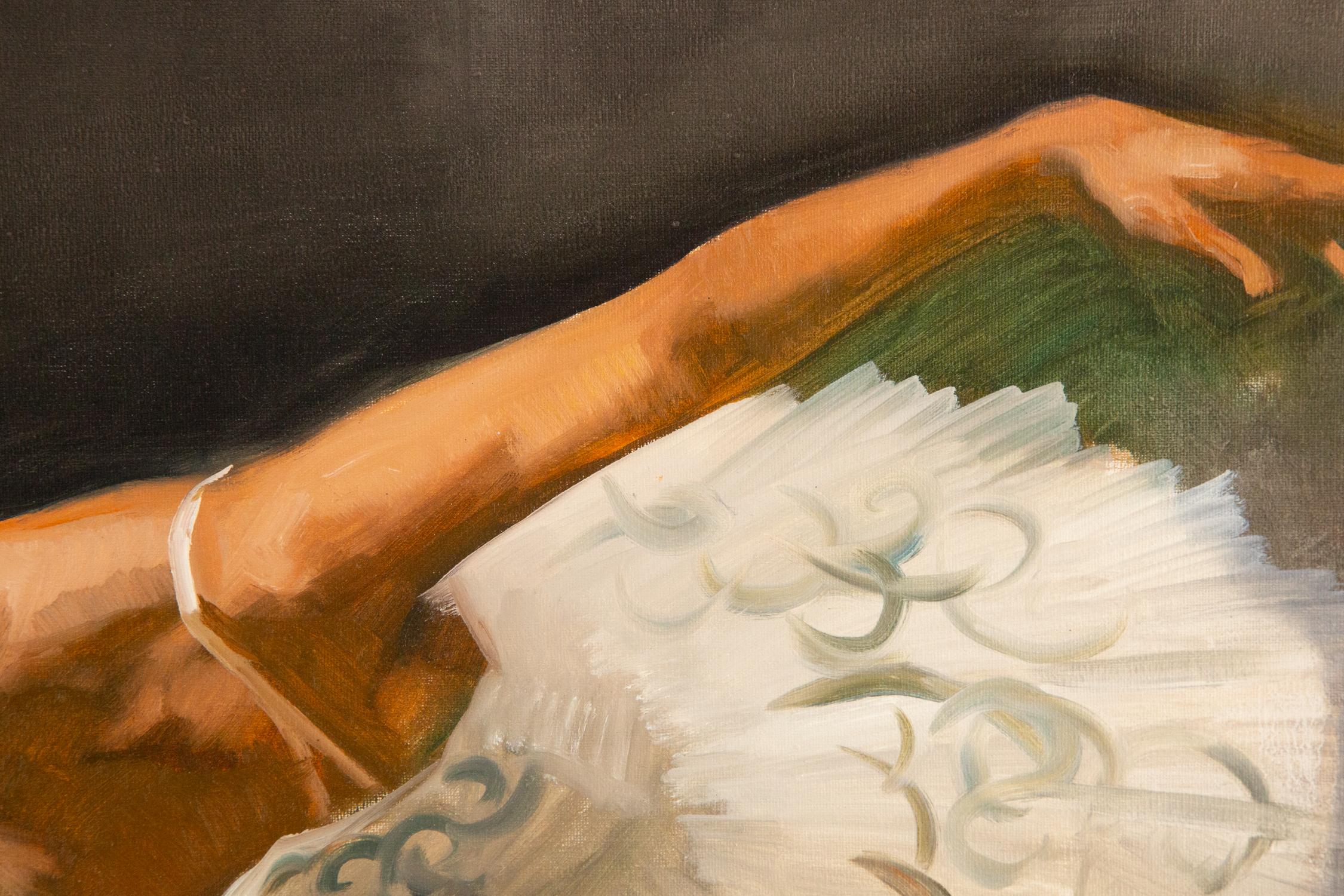 Huang Dongxing, Porträt, Original-Ölgemälde „Ballet VI“, Huang Dongxing im Angebot 3
