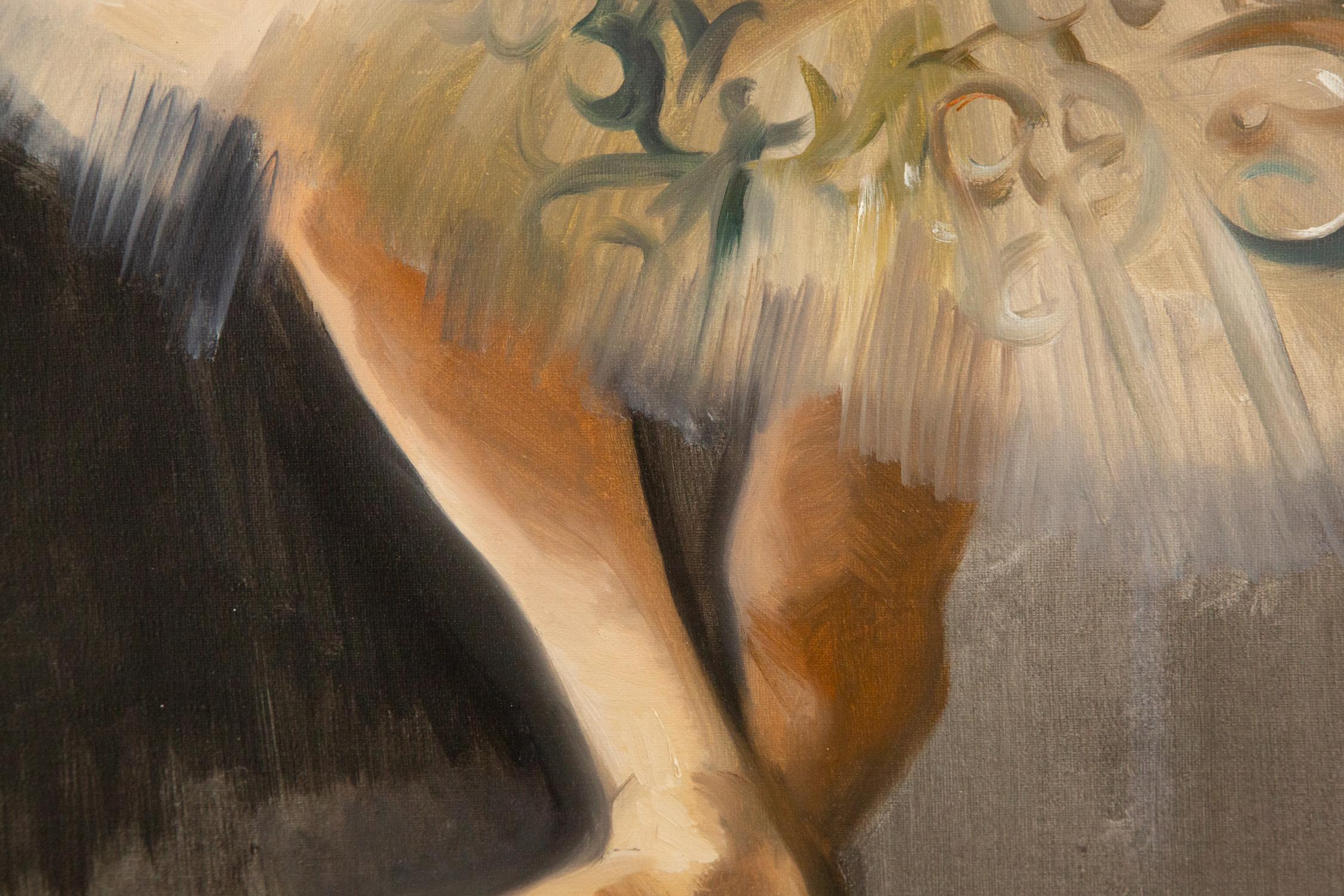 Huang Dongxing, Porträt, Original-Ölgemälde „Ballet VI“, Huang Dongxing im Angebot 6