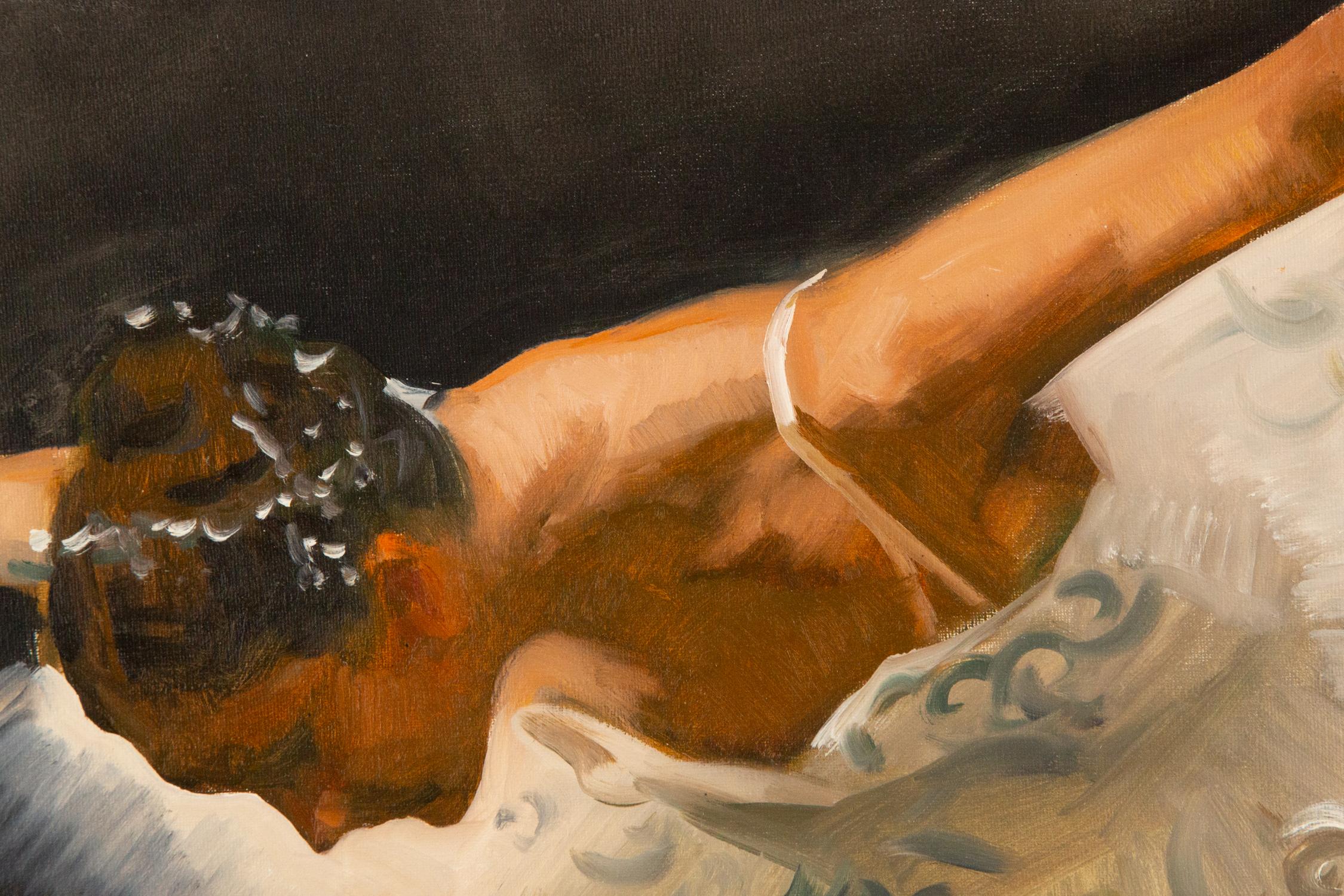 Huang Dongxing, Porträt, Original-Ölgemälde „Ballet VI“, Huang Dongxing im Angebot 8