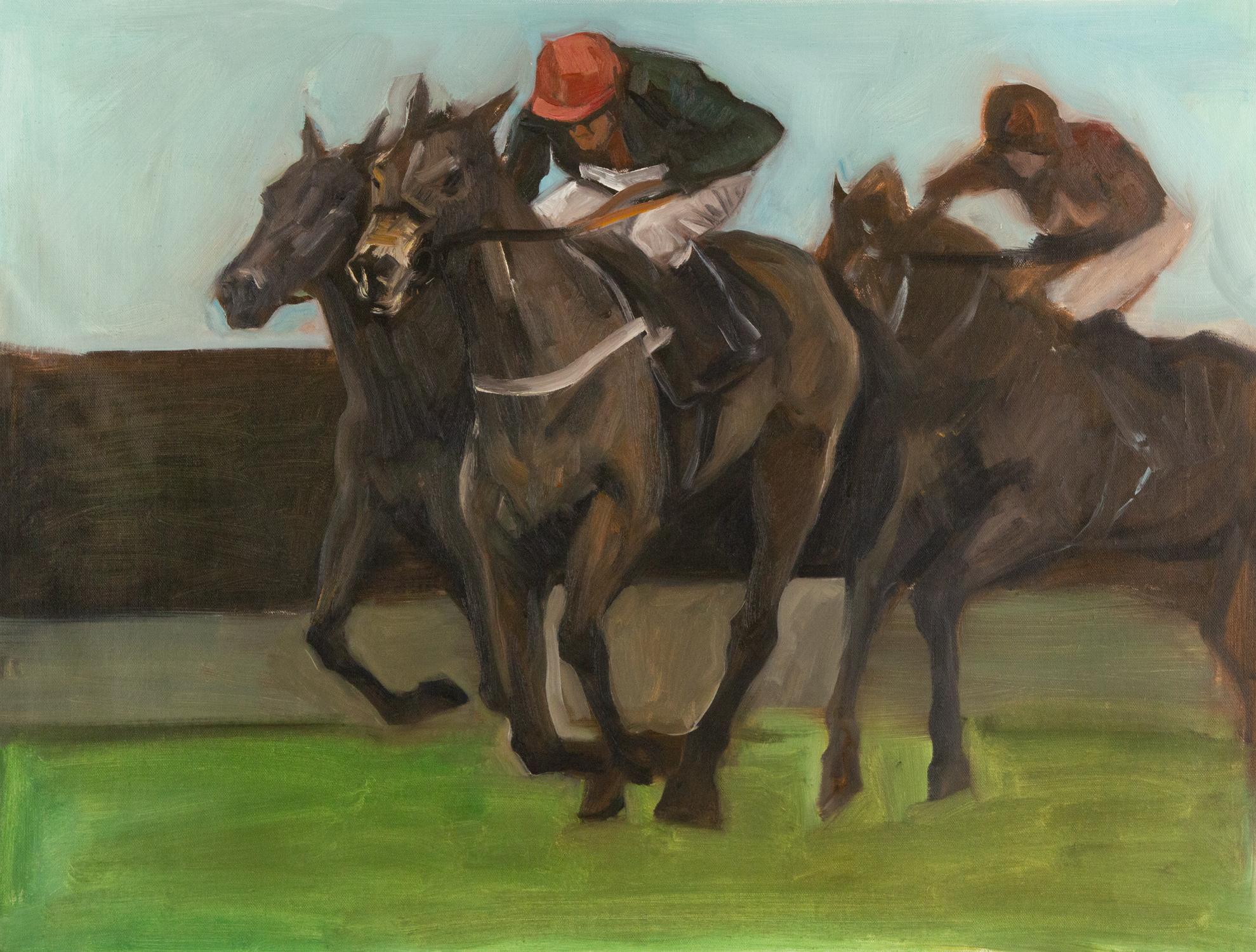Huang Dongxing Sporty Original Oil Painting "Race"