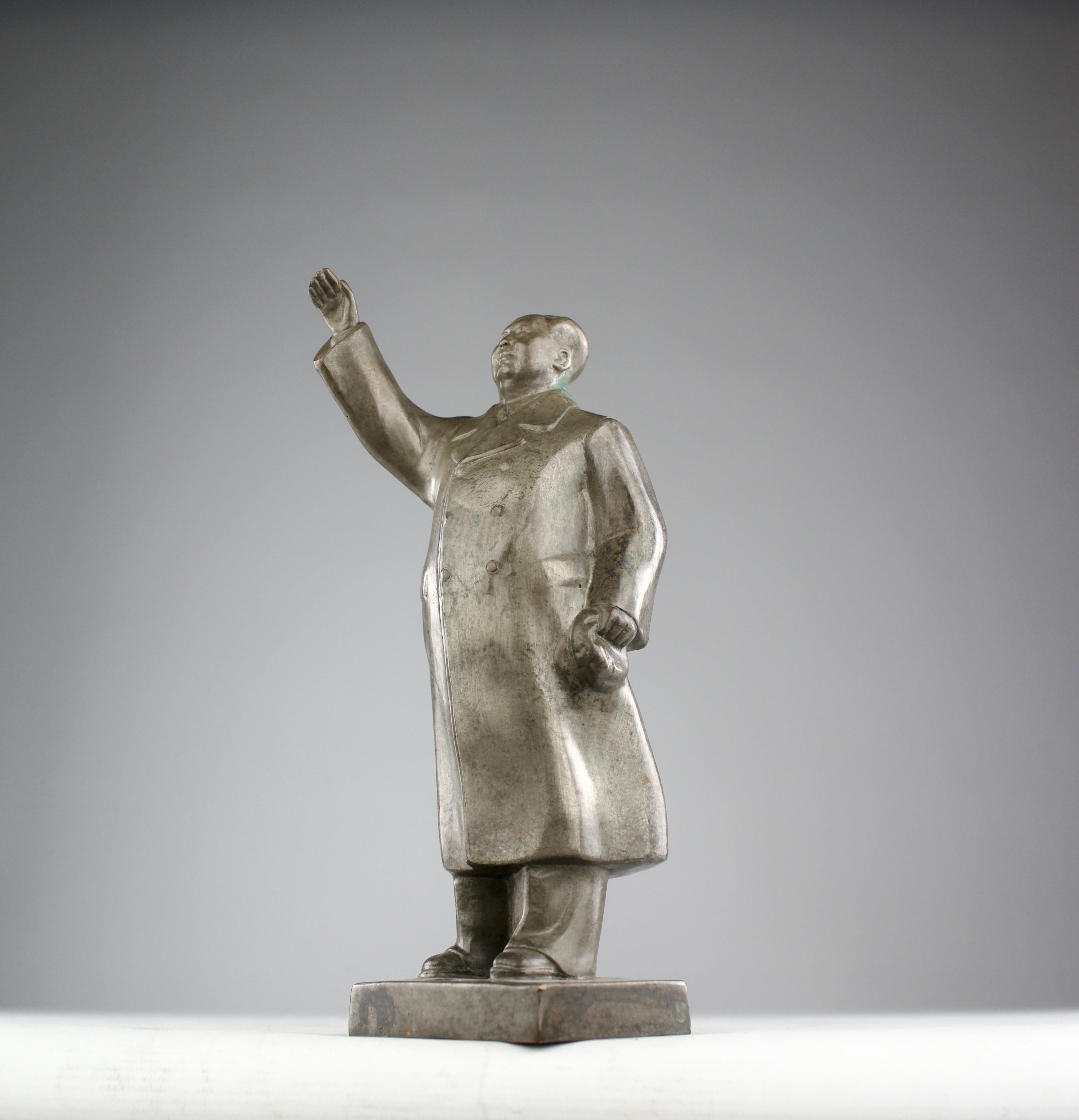 Moderno Huang Gang (1961), scultura Mao in metallo, anni 2000 in vendita