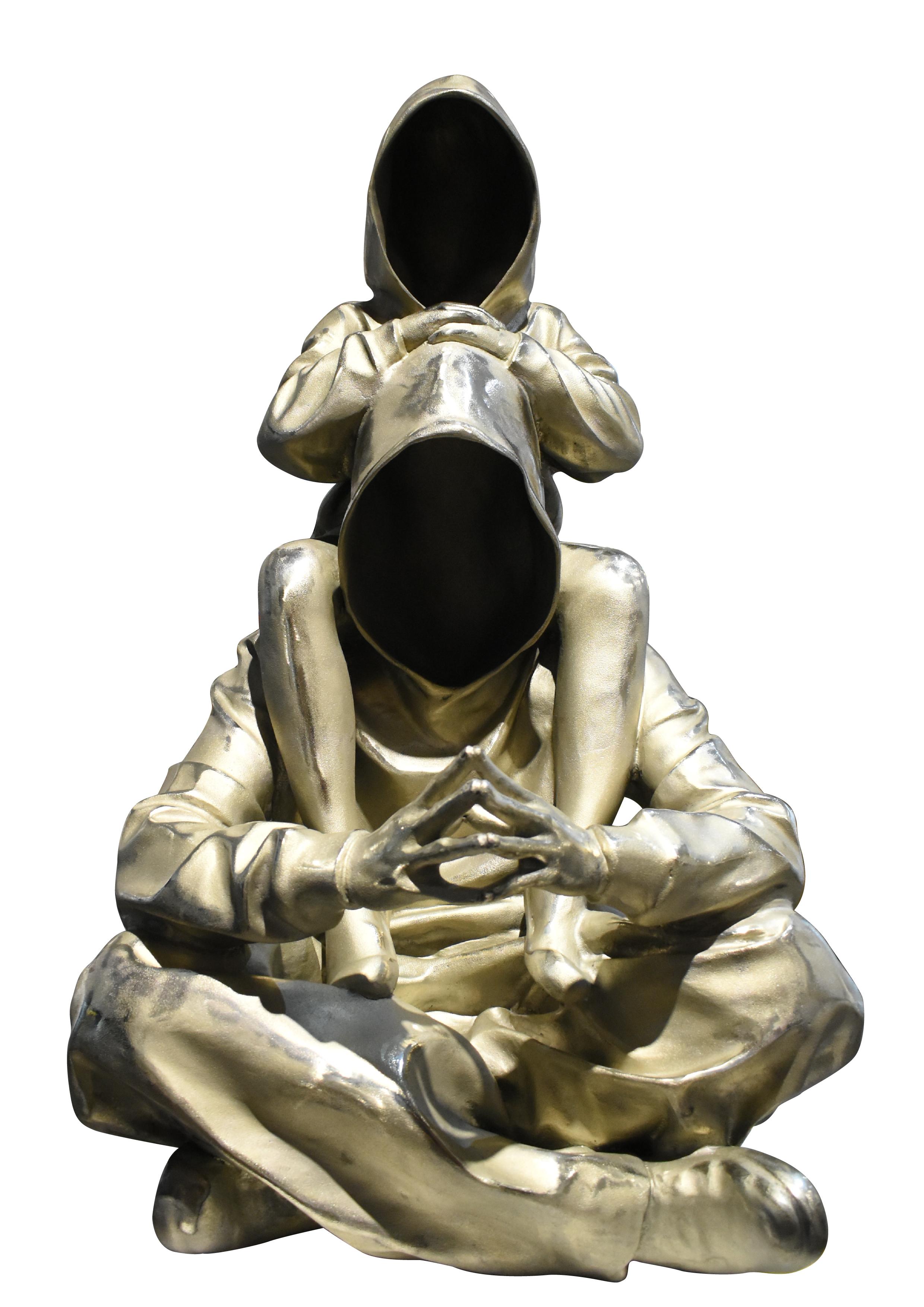 Huang Yu Long Figurative Sculpture - Hip-hop Hoodie Sculpture Bronze & Aluminium made, Limited Editions available