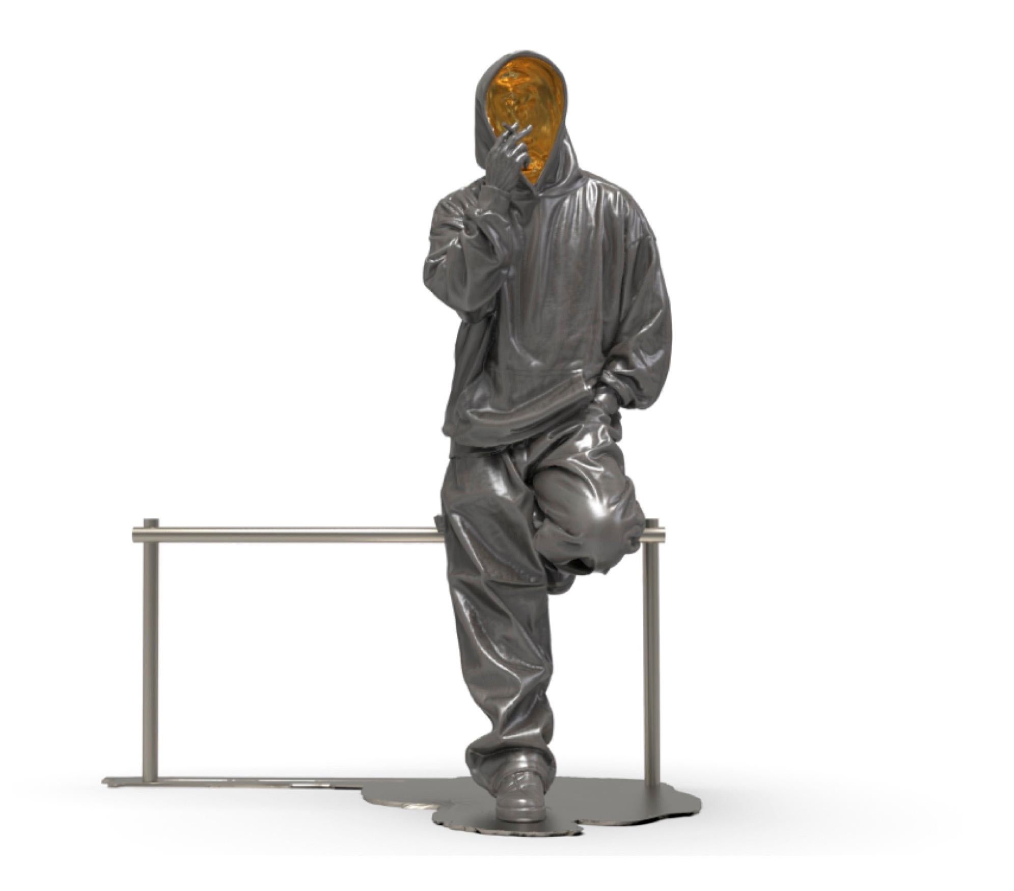 "03:03" Escultura de Bronce 76" x 71" x 30" pulgadas Edición de 8 por Huang Yulong