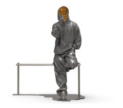 "03:03" Scultura in bronzo di 76" x 71" x 30" pollici Edizione di 8 di Huang Yulong