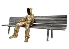 "Be My Side II" Bronze sculpture & Aluminum bench, limited 8 editions, 2020
