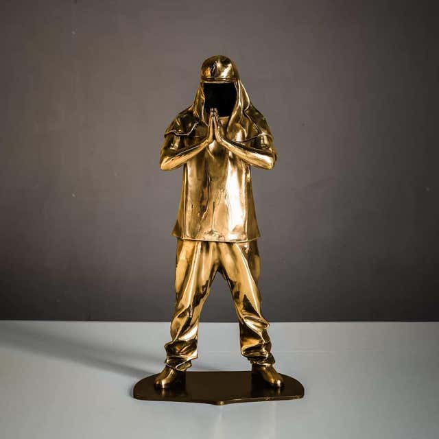 Huang Yulong Be Real Bronze Sculpture 14 X 6 X 7 Inch Edition Of Huang yulong be real bronze sculpture 14 x 6 x 7 inch edition of
