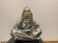 "Face" Stainless Steel Sculpture 24" x 20" x 19" in Edition 2/8 by Huang Yulong