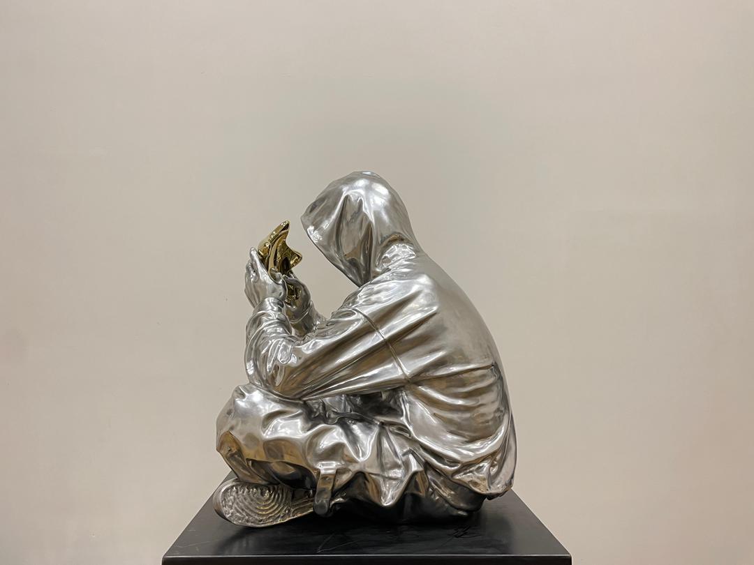 Scultura in acciaio inossidabile 
