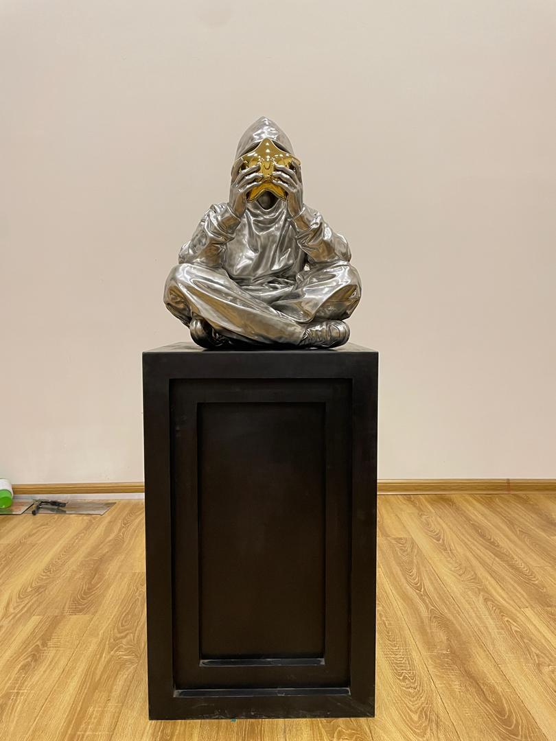 Scultura in acciaio inossidabile 