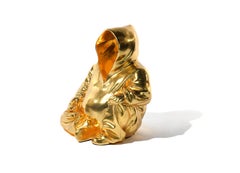 Bronzeskulptur „Miroku“, 12" x 10" x 8", limitierte Auflage von 33 Exemplaren, von Huang Yulong