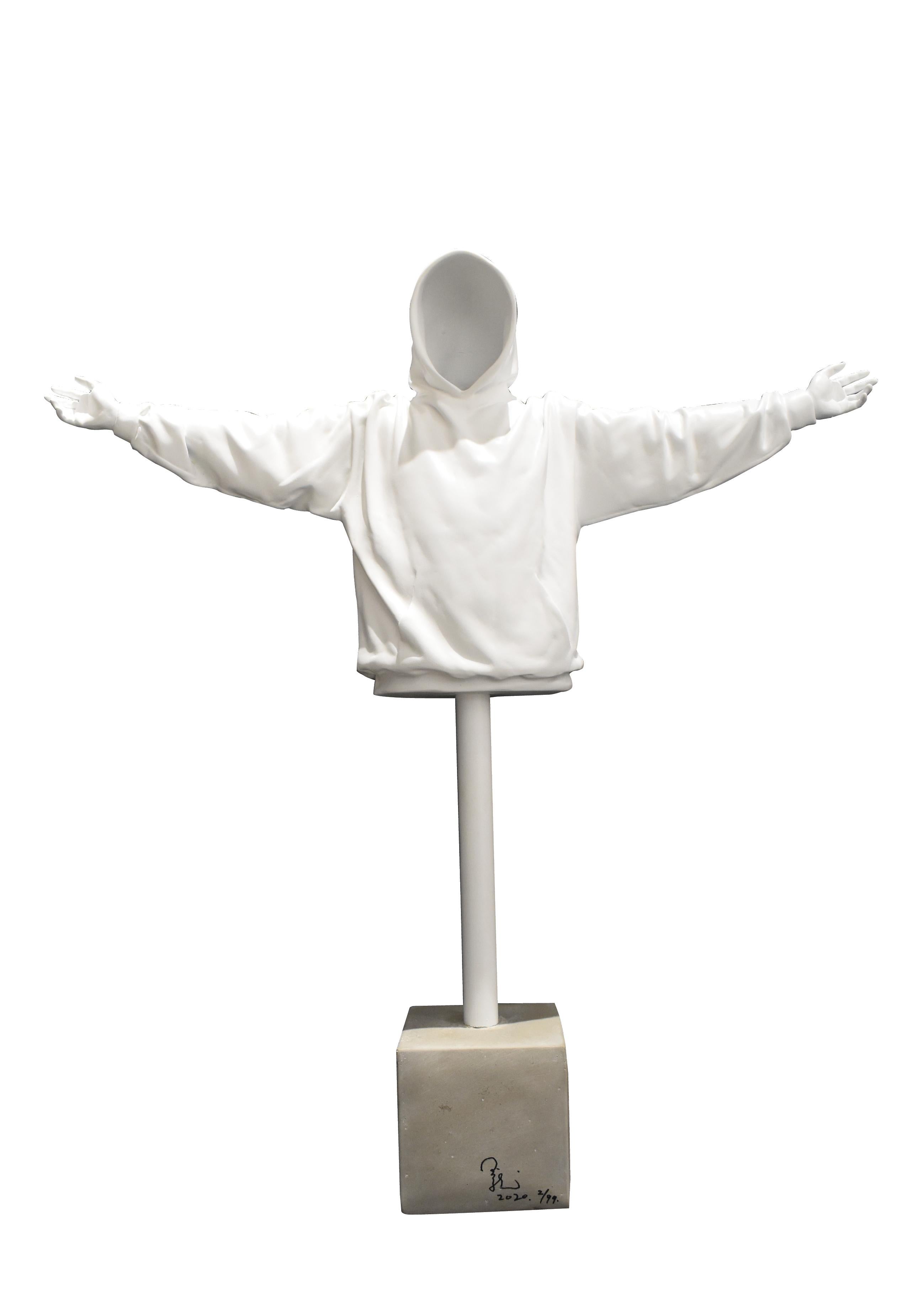 Escultura de resina y hormigón con estilo hip-pop y fusión de cultura china