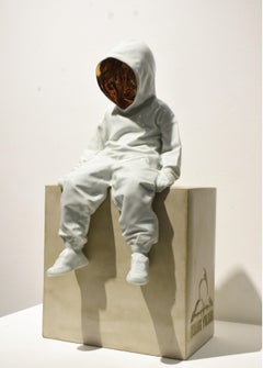 "The Top Dog", Porcelain Sculpture & Concrete Bench, Limited Edition, Hip hop
