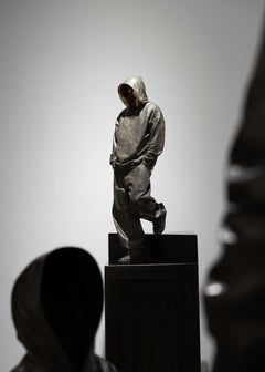 "What's up people-LONG" Bronze Sculpture Edition of 8 by Huang Yulong