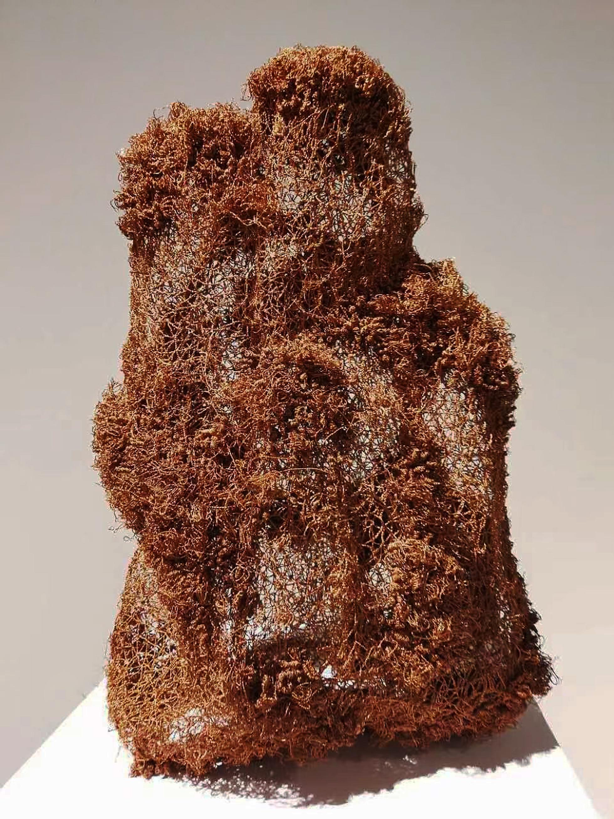 Huang Zhen  Abstract Sculpture - Contemporary Abstract Copper Sculpture-Unique Work Series Landscape #1 