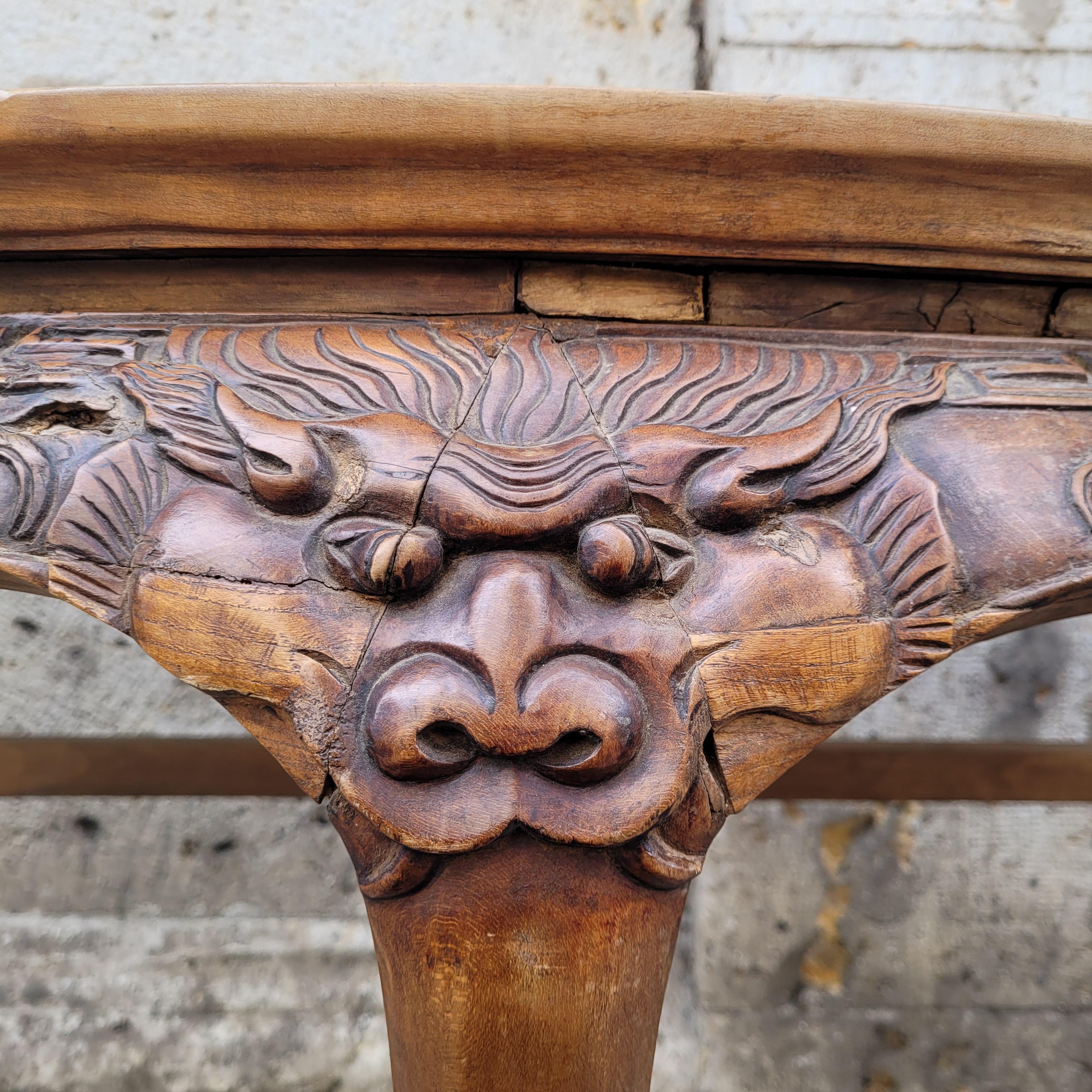 Huanghuali Demilune Table, Yueyazhuo. im Angebot 7