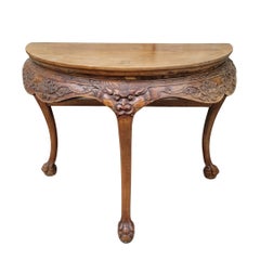 Huanghuali Demilune Table, Yueyazhuo.